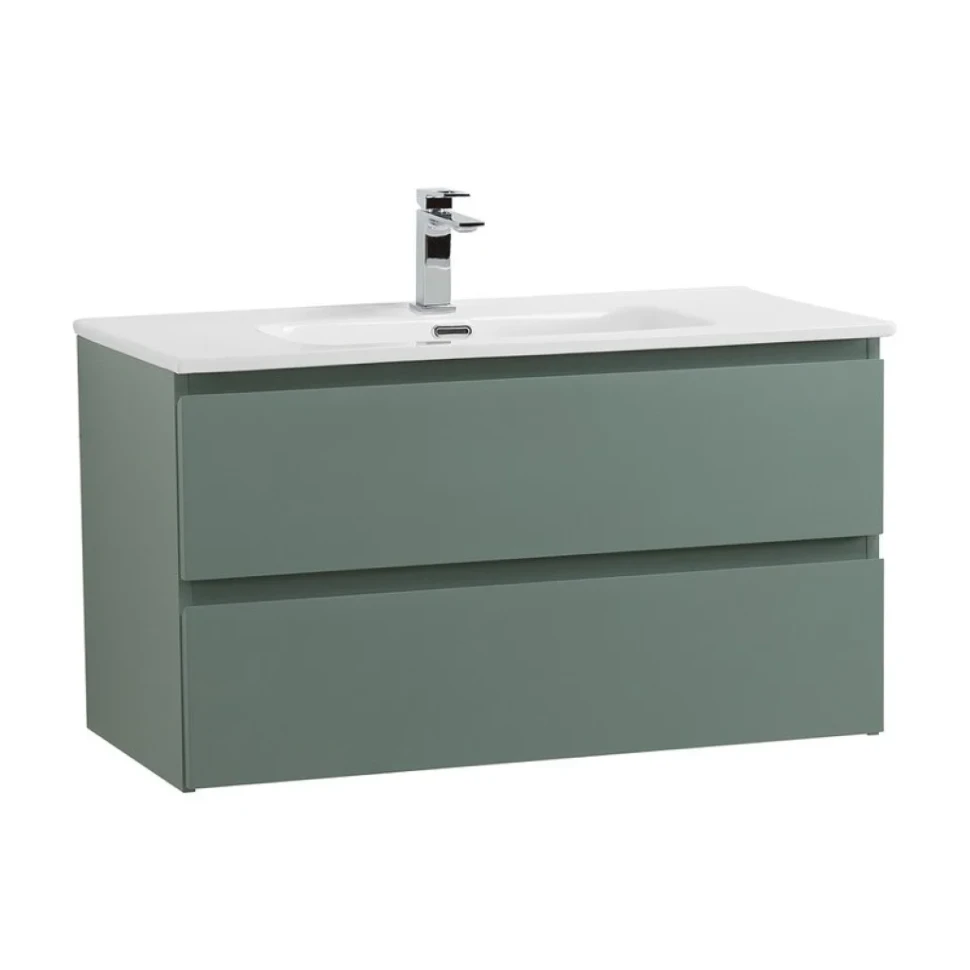 Тумба с раковиной BelBagno Kraft 90 подвесная, матовая еловая, раковина bb900etl