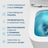 Унитаз подвесной BelBagno Due BB5171CH-TOR/SC безободковый Унитаз подвесной BelBagno Due BB5171CH-TOR/SC безободковый