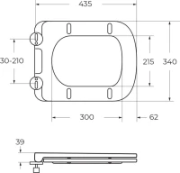 Унитаз подвесной BelBagno Due BB5171CH-TOR/SC безободковый Унитаз подвесной BelBagno Due BB5171CH-TOR/SC безободковый