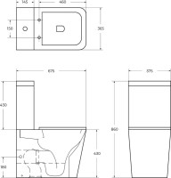 Унитаз-компакт напольный BelBagno Ardente-R BB02093CPR/SC безободковый, крышка с микролифтом, бачок BB02093T