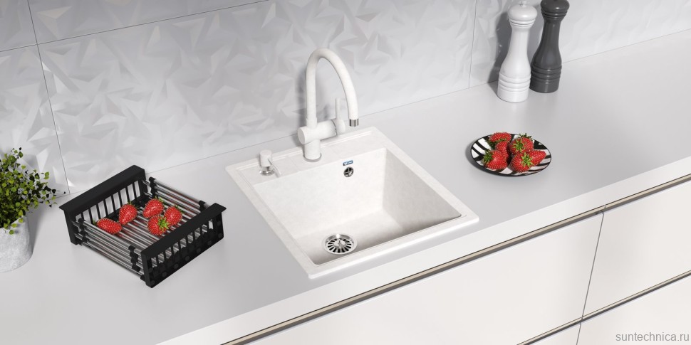 Мойка кухонная Ulgran U-406 -341 ультра-белая