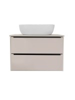 Тумба под раковину со столешницей Runo Мальта 70 подвесная, розовая, бежевая