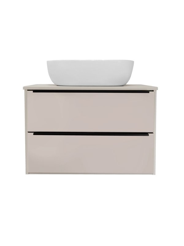 Тумба под раковину со столешницей Runo Мальта 70 подвесная, розовая, бежевая