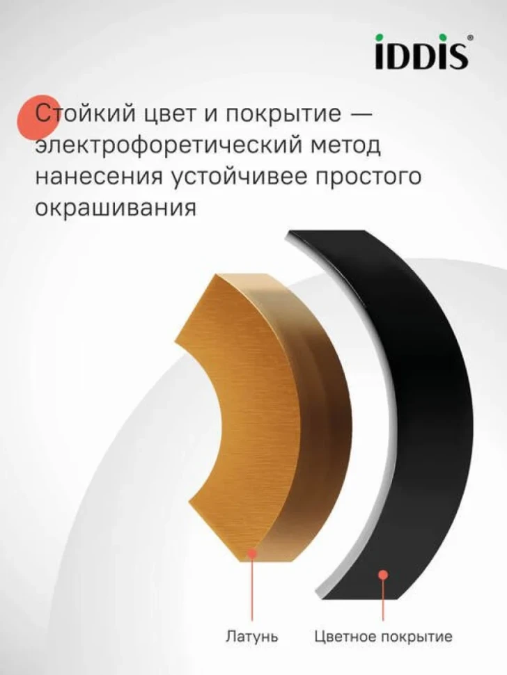 Смеситель для раковины IDDIS PARBL00i01K с донным клапаном, черный матовый