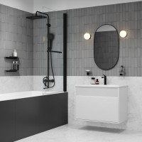 Смеситель для раковины IDDIS PARBL00i01K с донным клапаном, черный матовый