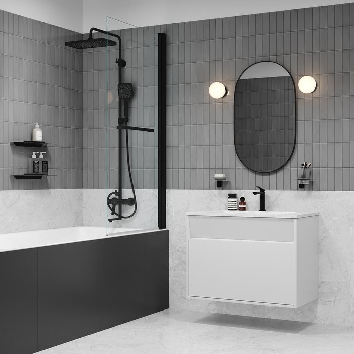 Смеситель для раковины IDDIS PARBL00i01K с донным клапаном, черный матовый