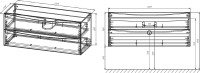 Мебель для ванной комнаты Vincea Mia 120 темный дуб
