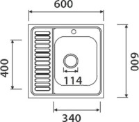 Мойка кухонная Kaiser KSS-6060 R Мойка кухонная Kaiser KSS-6060 R