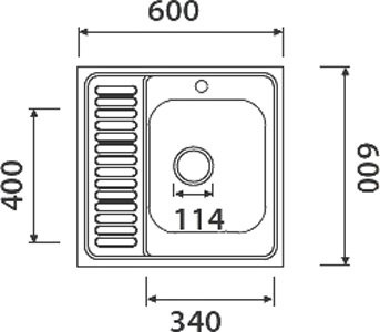 Мойка кухонная Kaiser KSS-6060 R