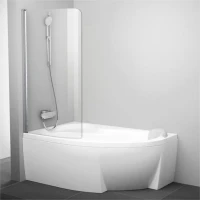 Шторка на ванну Ravak Rosa CVSK1 140/150 L Transparent, профиль сатин Шторка на ванну Ravak Rosa CVSK1 140/150 L Transparent, профиль сатин