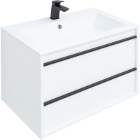 Тумба с раковиной Aquanet Lino 70 белый матовый
