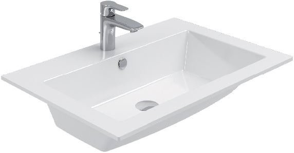 Тумба с раковиной Aquanet Lino 70 белый матовый