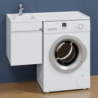 Мебель для ванной комнаты СаНта Марс 38 L 1 ящик, подвесная, для стиральной машины