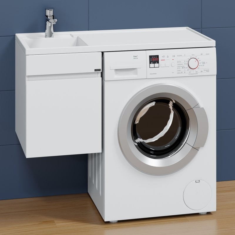 Мебель для ванной комнаты СаНта Марс 38 L 1 ящик, подвесная, для стиральной машины