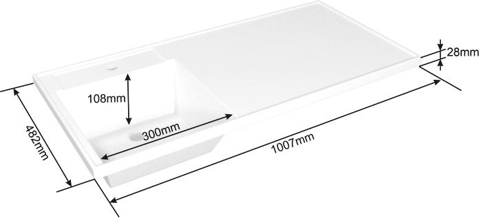 Мебель для ванной комнаты СаНта Марс 38 L 1 ящик, подвесная, для стиральной машины