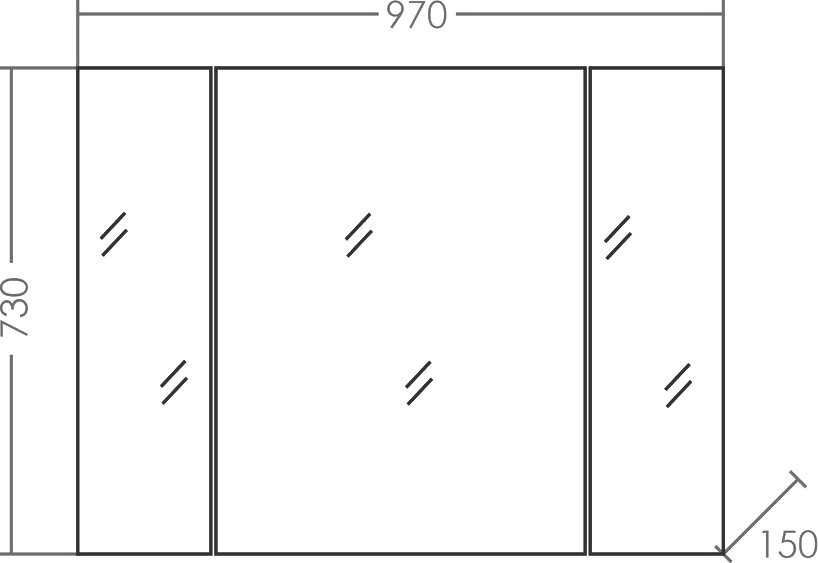 Мебель для ванной комнаты СаНта Марс 38 L 1 ящик, подвесная, для стиральной машины