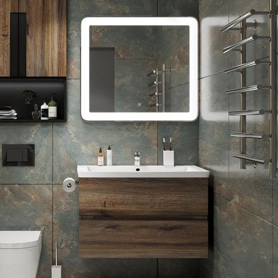 Мебель для ванной комнаты Art&Max Techno подвесная, 90, дуб бомонд лофт