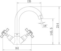Смеситель для раковины Fashun A1324 хром