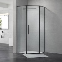 Душевой уголок Terminus Альба 04 4EW100х100B 100х100, черный