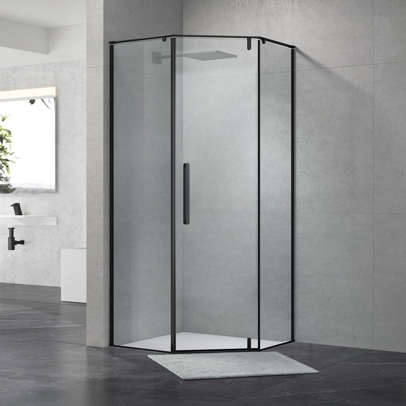 Душевой уголок Terminus Альба 04 4EW100х100B 100х100, черный