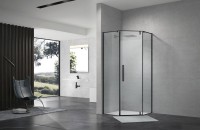 Душевой уголок Terminus Альба 04 4EW100х100B 100х100, черный