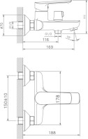 Смеситель для ванны с душем Haiba HB198 HB60198