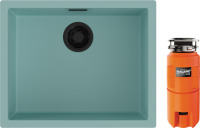 Комплект Мойка Omoikiri Yamakawa 55-U/I-AZ azur blue + Измельчитель Nagare slim 900