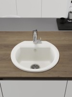 Мойка кухонная Domaci Римини DGD 51-650 белая Мойка кухонная Domaci Римини DGD 51-650 белая