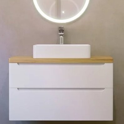 Тумба под раковину Jorno Wood 100, белая