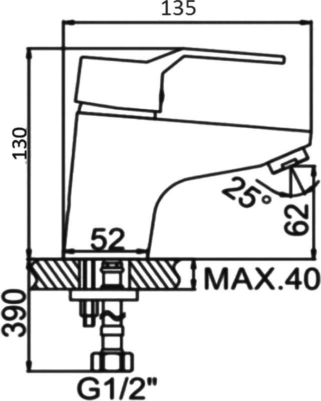 Смеситель для раковины D-lin 403-6 D110403-6 хром