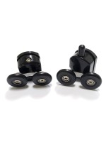 Душевой уголок Abber Schwarzer Diamant AG30120BMH-S80BM-S80BM 120х80 см, профиль матовый черный, стекло матовое