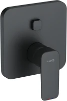 Встраиваемый смеситель для душа и ванны Kludi Pure&Style 406593975 черный матовый, с внутренней частью 88011
