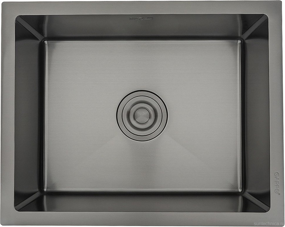 Мойка кухонная Gappo GS5040-6 с коландером, графит