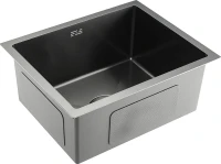 Мойка кухонная Gappo GS5040-6 с коландером, графит