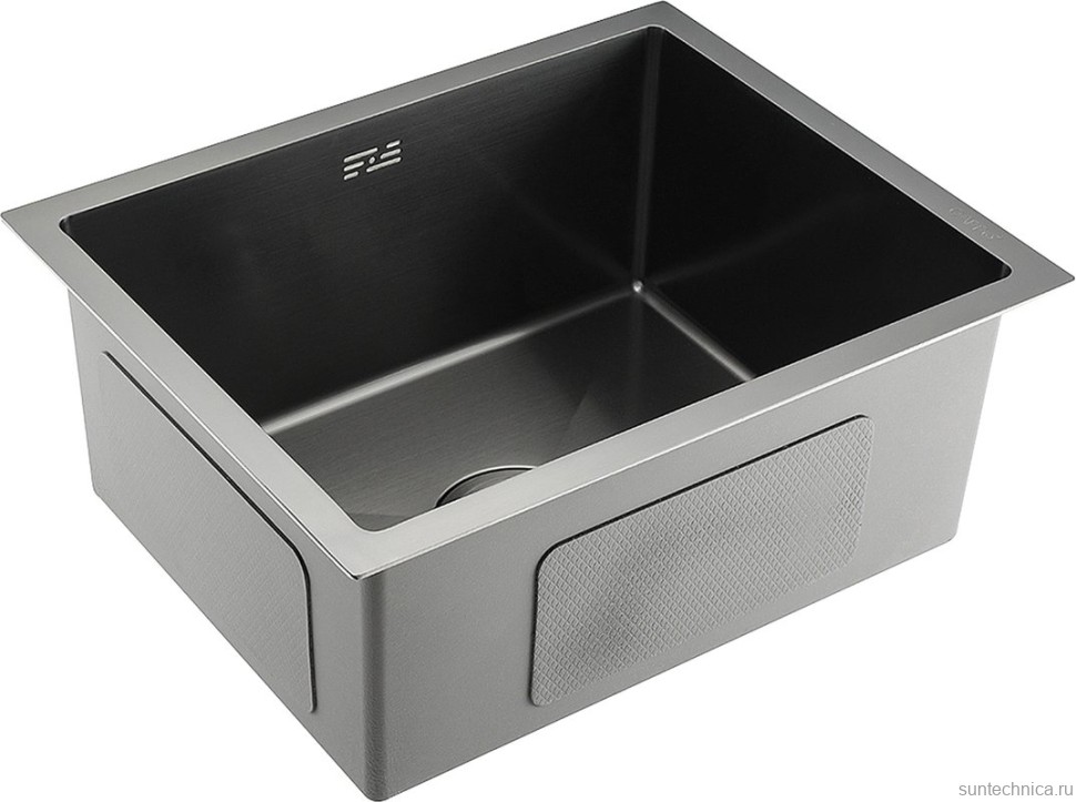 Мойка кухонная Gappo GS5040-6 с коландером, графит