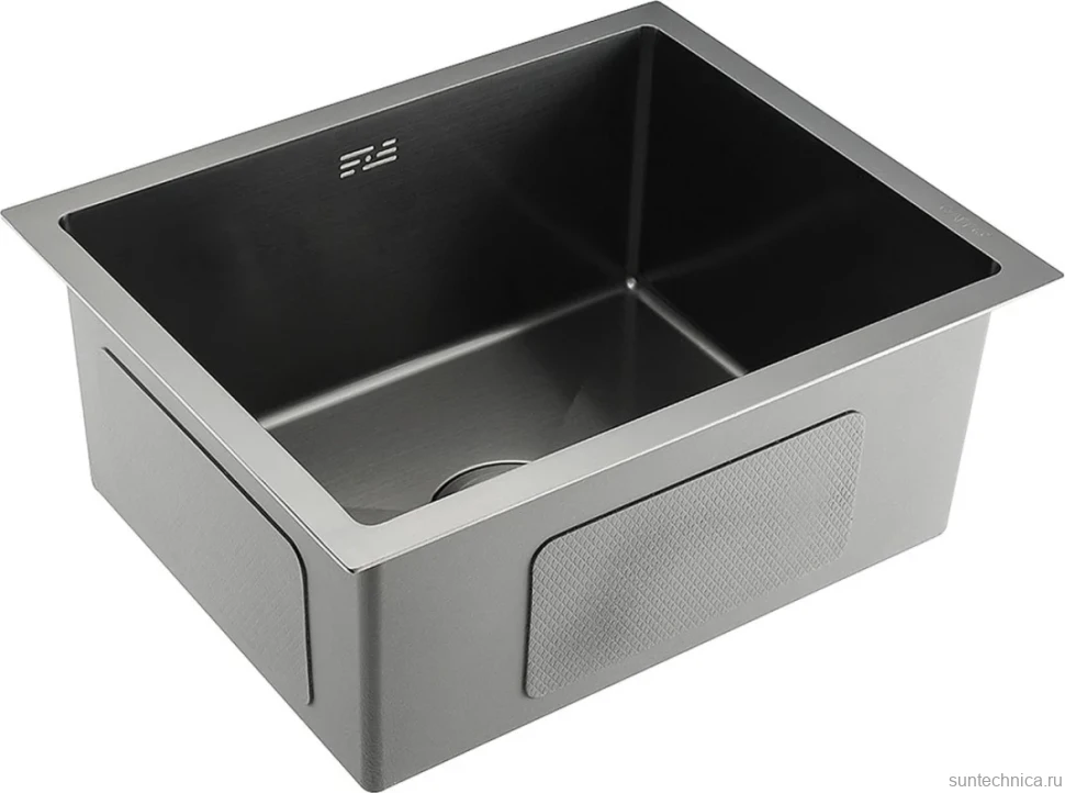 Мойка кухонная Gappo GS5040-6 с коландером, графит
