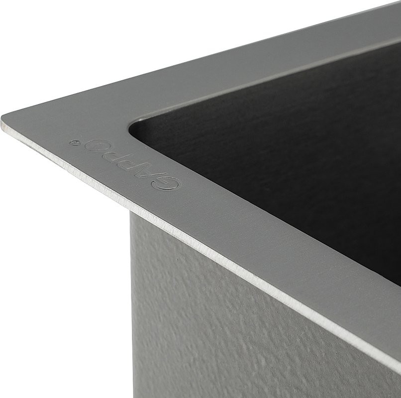 Мойка кухонная Gappo GS5040-6 с коландером, графит