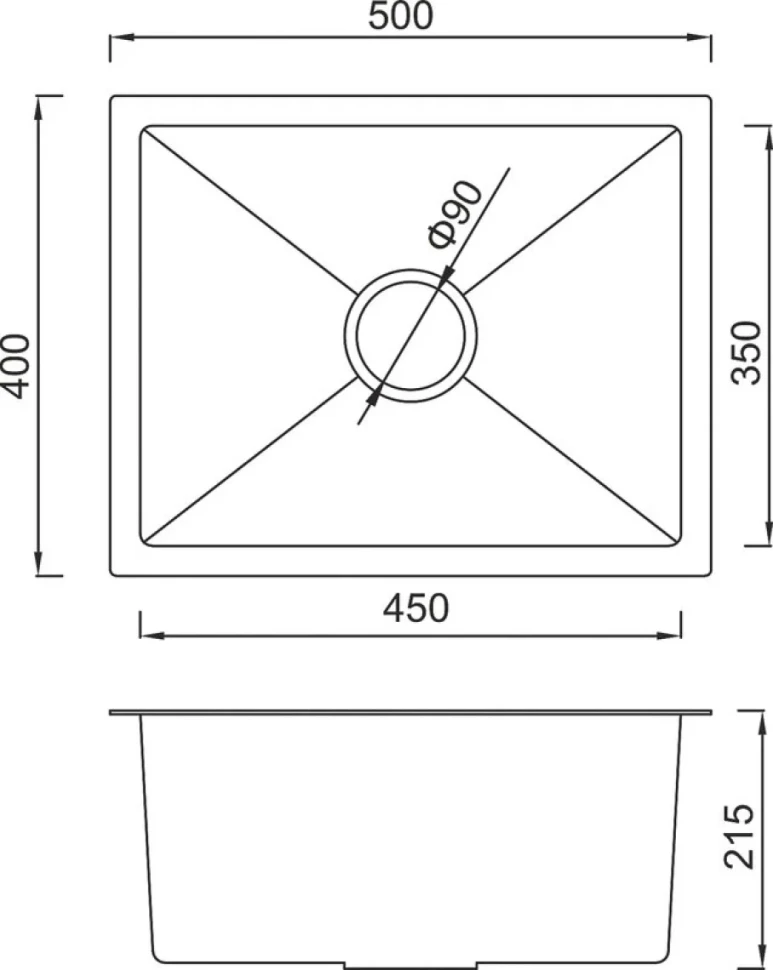 Мойка кухонная Gappo GS5040-6 с коландером, графит