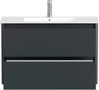 Тумба под раковину без столешницы Allen Brau Gravity 100 2 ящика, матовый антрацит