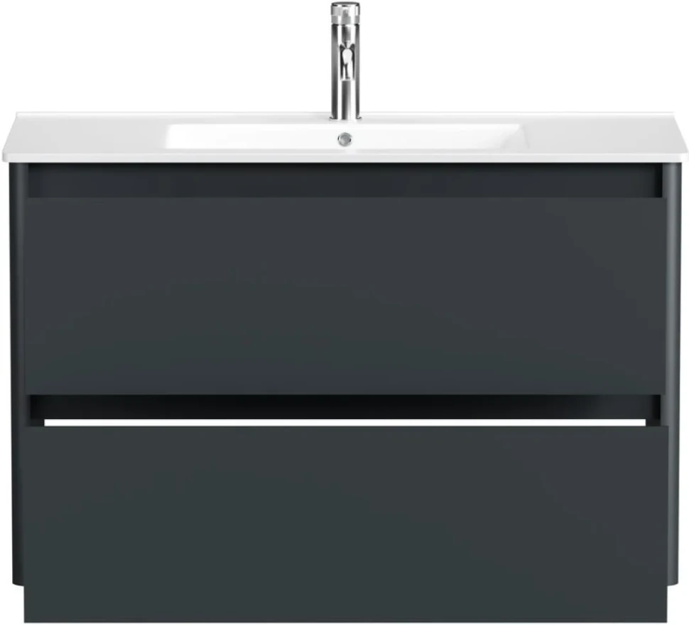 Тумба под раковину без столешницы Allen Brau Gravity 100 2 ящика, матовый антрацит