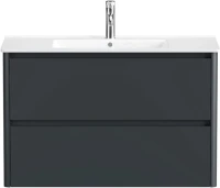 Тумба под раковину без столешницы Allen Brau Gravity 100 2 ящика, матовый антрацит