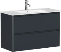 Тумба под раковину без столешницы Allen Brau Gravity 100 2 ящика, матовый антрацит