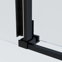 Душевой уголок Vincea Soft 2 VSR-3SO28013CLB 130х80 см, профиль черный, стекло прозрачное