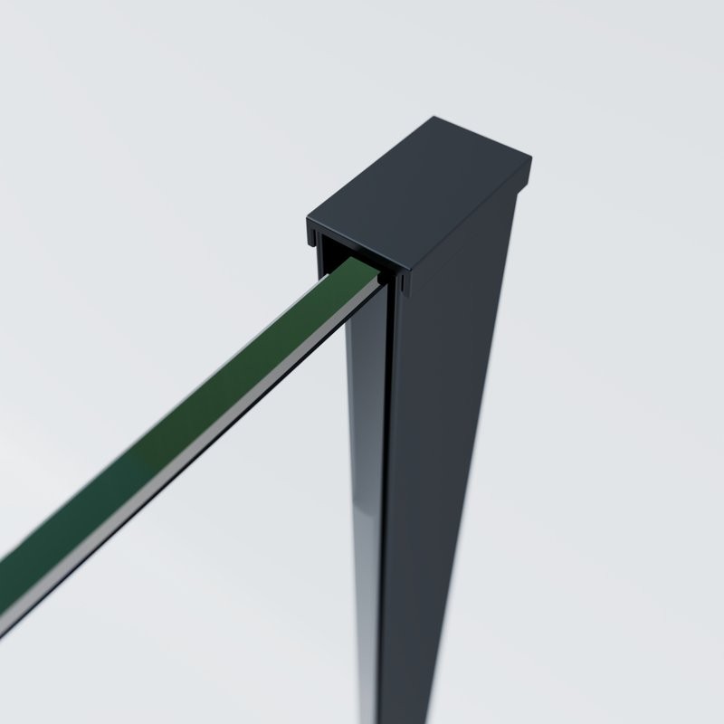 Душевой уголок Vincea Soft 2 VSR-3SO28013CLB 130х80 см, профиль черный, стекло прозрачное