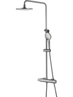 Душевая стойка Lemark Bronx LM3770GM c термостатом, графит