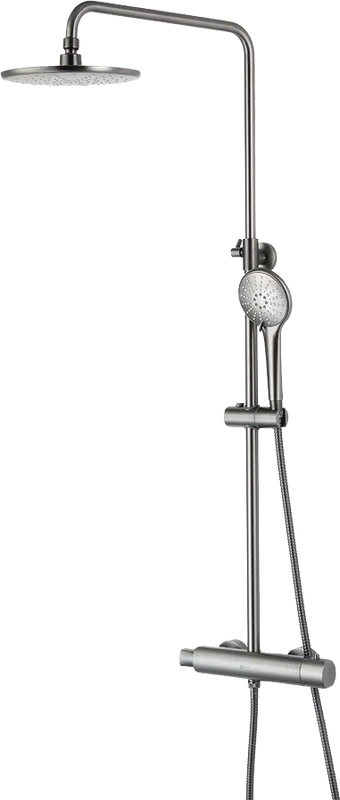 Душевая стойка Lemark Bronx LM3770GM c термостатом, графит