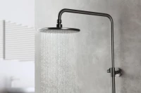 Душевая стойка Lemark Bronx LM3770GM c термостатом, графит