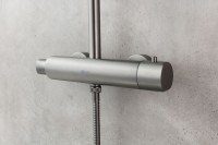 Душевая стойка Lemark Bronx LM3770GM c термостатом, графит