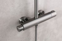 Душевая стойка Lemark Bronx LM3770GM c термостатом, графит