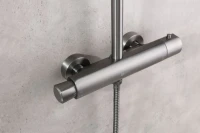 Душевая стойка Lemark Bronx LM3770GM c термостатом, графит
